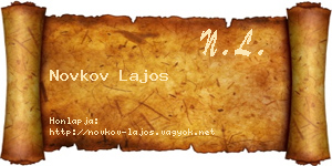 Novkov Lajos névjegykártya